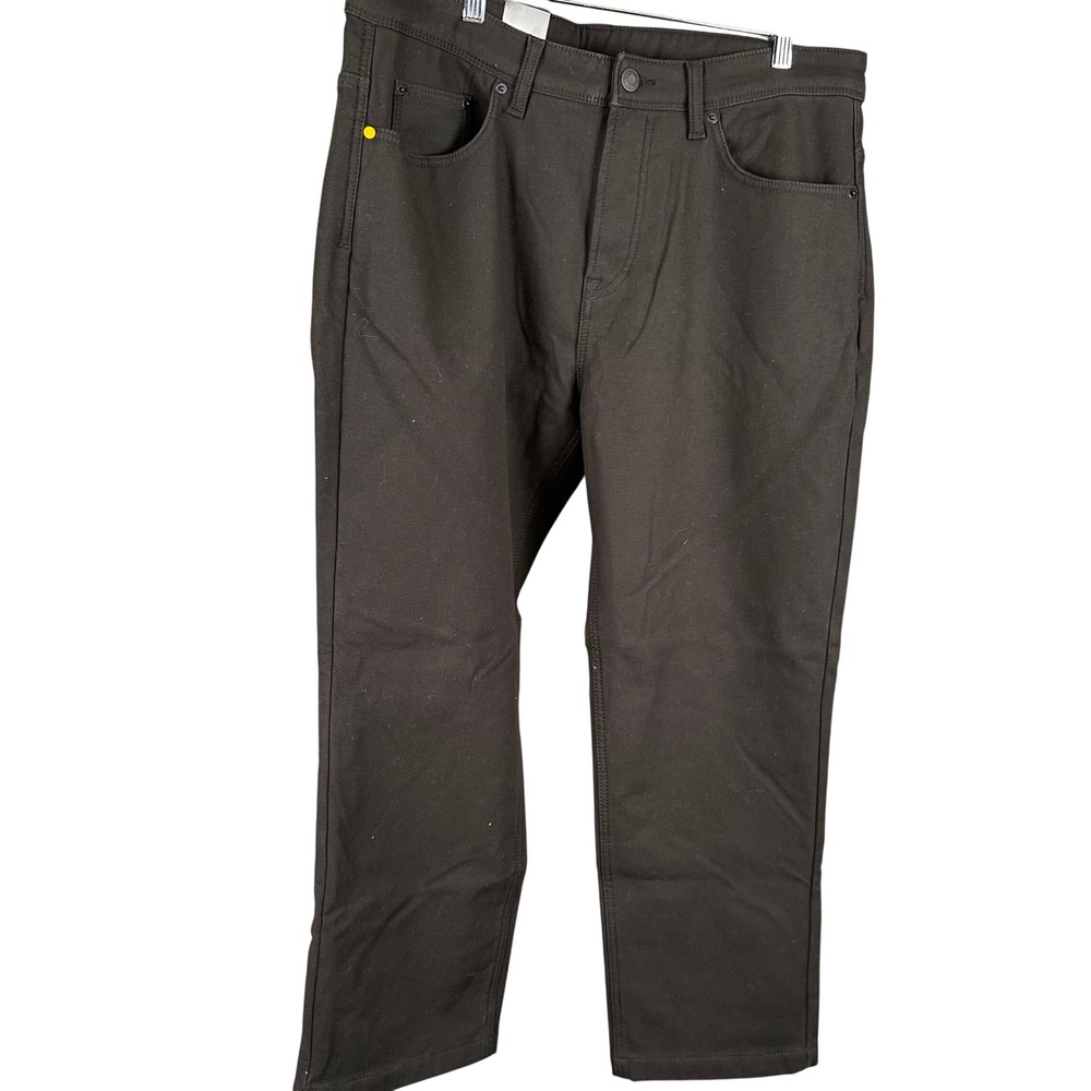 Caterpillar Mens Fleece Lined Canvas Pants Black Work Trousers 1733602 36x30 NEW